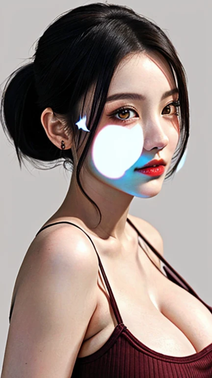 (8k, RAW photo, photorealistic:1.25) ,( lipgloss, eyelashes, gloss-face, glossy skin, best quality, ultra highres, depth of field, chromatic aberration, caustics, Broad lighting, natural shading, Kpop idol) looking at the audience With serenity and goddess-like bliss,