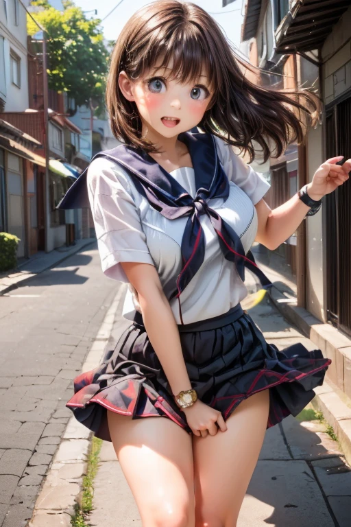 (photorealistic:1.6),(High resolution:1.6),(solo, one girl:1.5),(cute girl),(Japanese:1.3),(Preteen),(light brown hair:1.3),(pigtails hairstyle:1.1),(sweet smelling girl),chuuChloe,(Bangs Bangs:1.3),(Shy smile:1.5),(glimpse panties:1.3),(Lifted Skirt:1.4),(showing panties:1.4),(choker:1.2),(studded leather wristband:1.1),(Mini Thong:1.3),(punk style clothes),(graffiti on wall:1.3),(Plaid skirt),(hoodie:1.3),(Front lighting),(Brightened up photo),(Color tights),(Kabukicho, Tokyo)