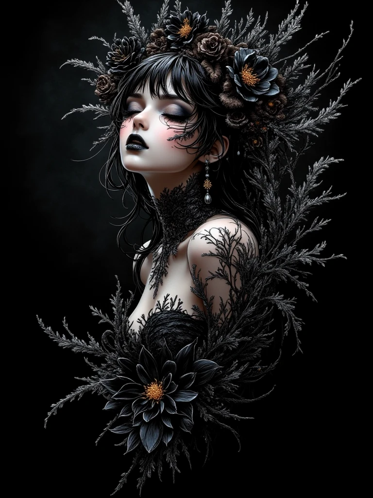 official art, unity 8k wallpaper, ultra detailed, beautiful and aesthetic, masterpiece, best quality, (zentangle, mandala, tangle, entangle), (fractal art:1.3) , 1girl, extremely detailed, dynamic angle, cowboyshot, the most beautiful form of chaos, elegant, a brutalist designed, vivid colours, romanticism, by james jean, roby dwi antono, ross tran, francis bacon, michal mraz, adrian ghenie, petra cortright, gerhard richter, takato yamamoto, ashley wood, atmospheric, ecstasy of musical notes, streaming musical notes visible