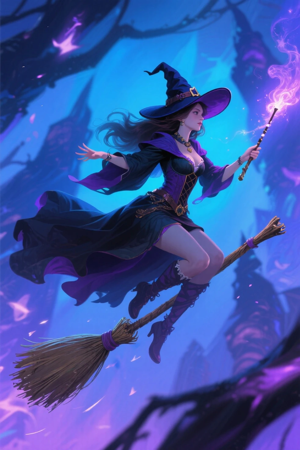 Realistic photos, RAW Photos,
great witch, attacks viewer, Powerful movements, jump on prey, ((Dynamic jump)), Sharp Claws,
great witch approaching from above, sudden approach, Bad-tempered, dynamic Shot from grand, lightning magic