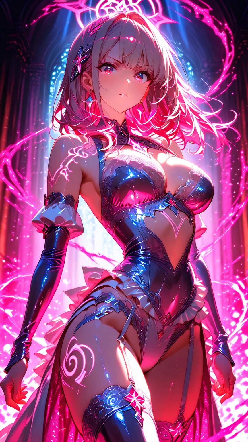 laughing out loud、Baby-faced girl、Full body girl, alone, , masterpiece,Highest quality, (Dynamic Angle:1.4), Glowing Skin, (Floating colorful sparkles:1) The most beautiful form of chaos, elegant, Brutalist design, Vibrant colors, Romanticism Depth of Field Exotic_dance, vampire、bat