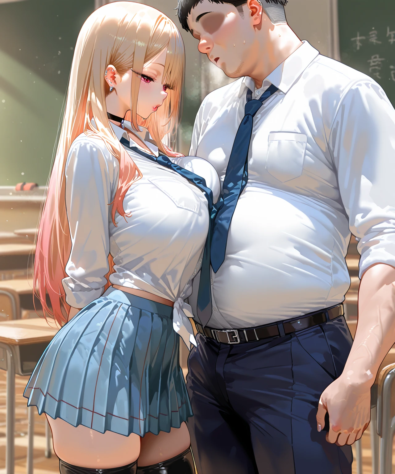 Men girls、top-quality、超高分辨率、Colossal tits、Exposed breasts、Blonde wavy hair、picture-perfect face、、beautifull expression、beauitful face、beautidful eyes、high school school uniforms、Girl student uniform、mini-skirts、White T-bag、beautifullegs、Metro train interior background、In a crowded train、(There were a lot of men on the train、male molester、 On the train)、(((( A man stands behind a female student、A man lifts up the skirt of a female student from behind、A man grabs a female student&#39;s butt from behind、A man grabs a female student&#39;s breasts from behind、Touch the chest))))、(The insertion(gender)　、 upon body、Huge amounts of pubic )、fearful expression、face flushed、