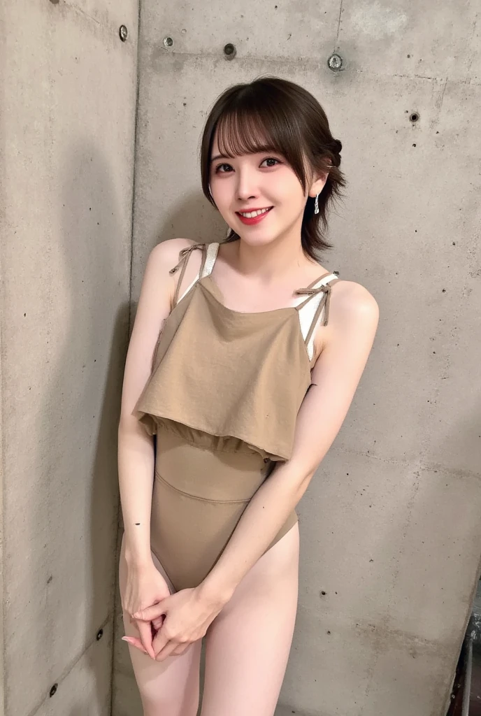 (masuter piece)、(best qualtiy)、(ultra-detailliert)、(Best Real)、(Best Shadows)、(photoRealstic: 1.6)、(flat breast)、Real Human Skin、Smiling、Two cute elementary school girls、short brown haired, playing in the water、((Tank tops))、small tits、photographed from the back、((I'm eating))、Perfect Anatomy, Centered, near perfect, Dynamic, Very detailed, Smooth and sharp focus, Full body shot, 8K, masutepiece, Fine details, Rich colors, Intricate details