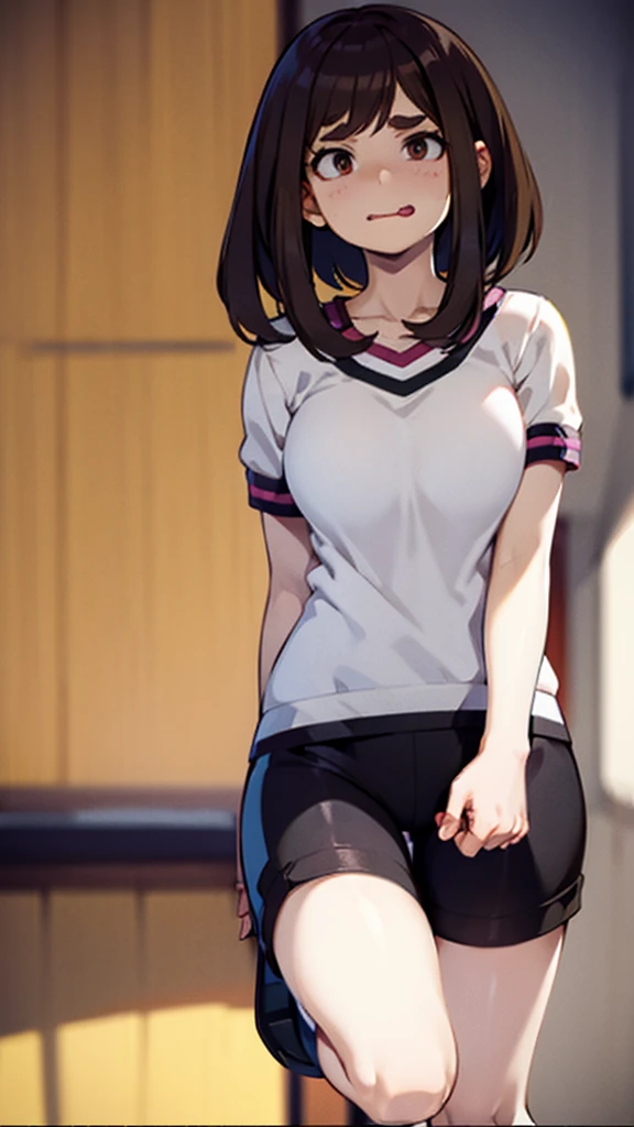 (masterpiece, best quality:1.2), 1girl, solo,standing_split,
yuuki mikan, long hair,black sleeveless short vest,pink skirt,black, no panties, vagina