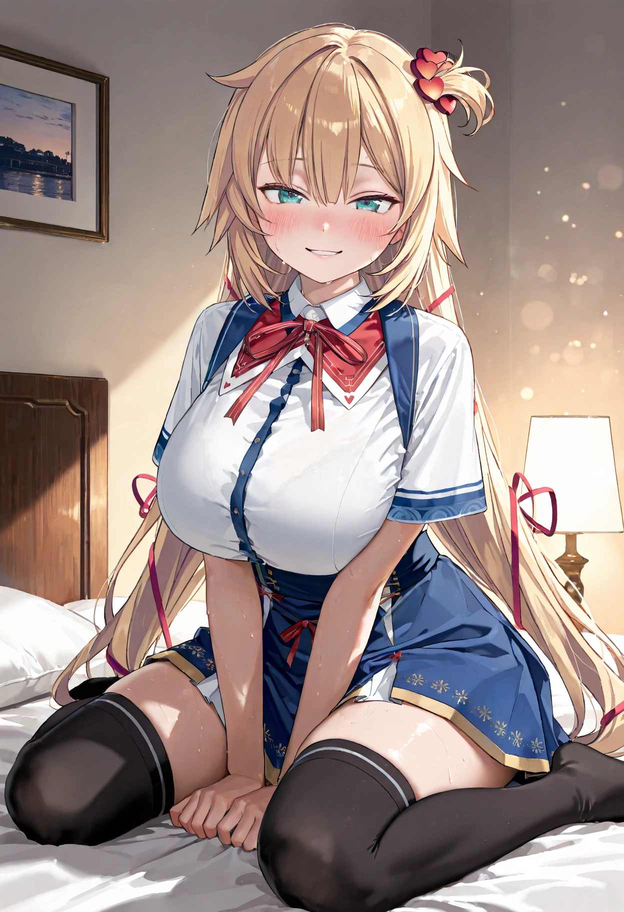 of the highest quality, 8K, masutepiece: 1.3, Ultra HD, High quality, Best Quality, High Definition, Realism))H-cup breasts、red blush,(((Girl having sex))),(((Vaginal ejaculation)))Crying face,