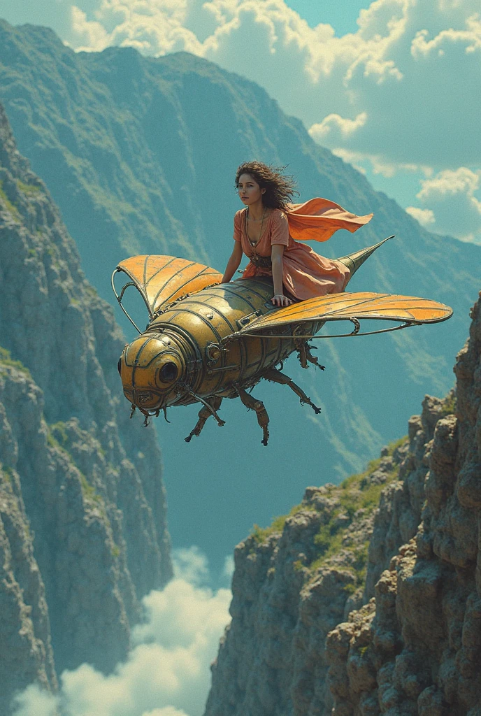 A beautiful fairy started from the river and flew up into the sky, flying very fast --auto --s2