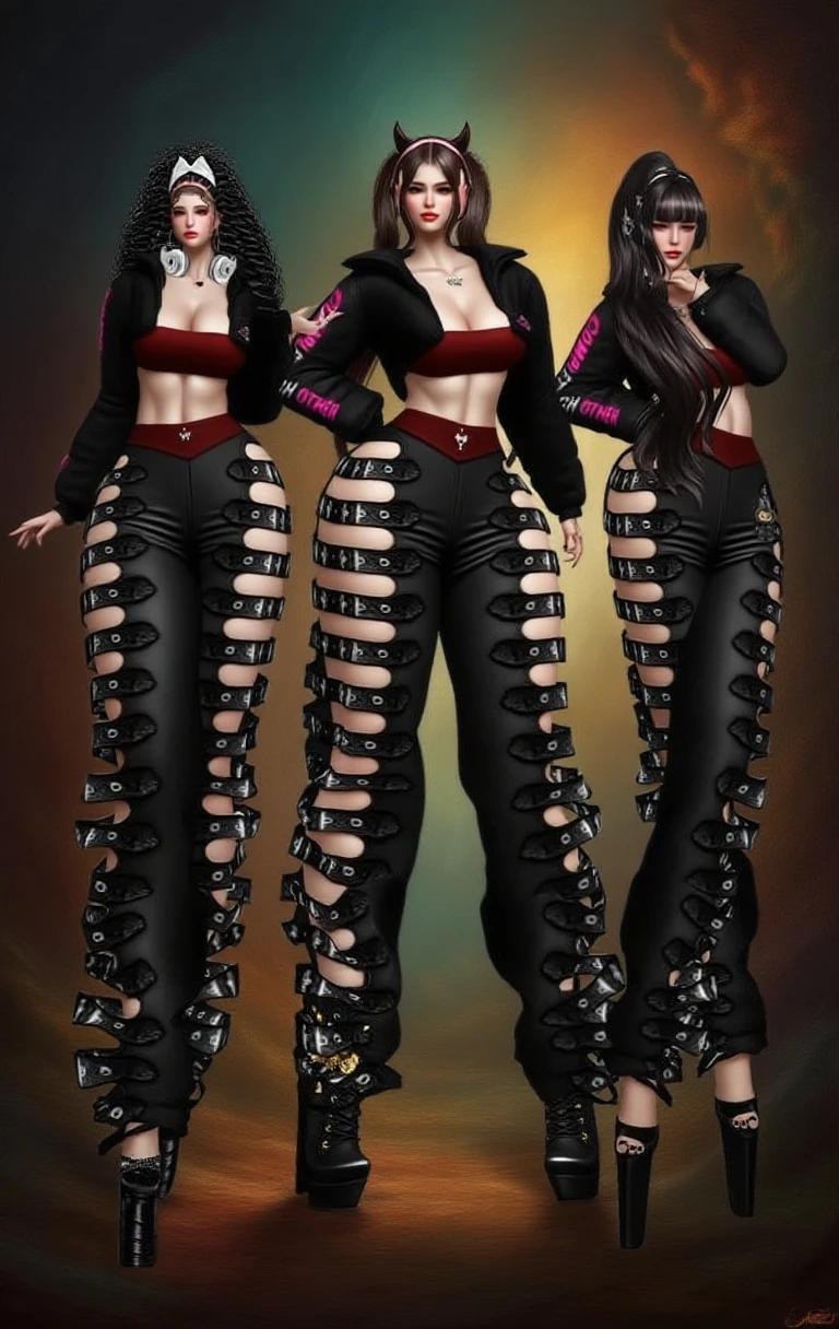 Dos mujeres vestidas de negro y rojo posando para una foto., una oveja, Inspired by Wang Duo, tumblr, Segunda vida, piel bronceada, (((niebla))), avatar de Segunda vida, mellizos, gothic hearts, solo negro y rojo!!!, SER, tenso, vests and corsets, diversos trajes, sensual and sombre style, Nixeu y Sakimichan
