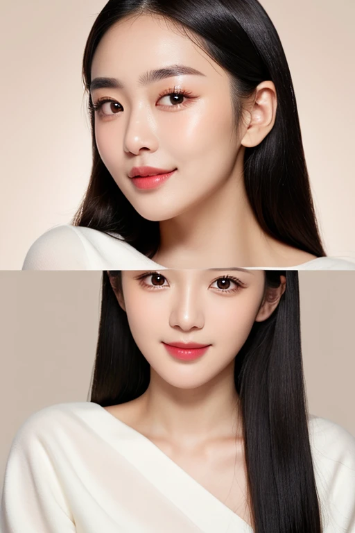 korean woman、goddess、perfect body、charming、Length of skin and fabric、small mouth、Fine lip texture、detailed eye texture、narrow eyeball、Long eyelashes、Double eyelids、breast closeup、Fully wrapped around the chest、Full cup design bra、Full cup bra、smile、15 degree direction of viewing the camera、hotel bed、8ก、Highest picture quality、Masterpiece、high definition: 1.2、Photo of a beautiful woman on a feminine and elegant style theme.、Light set、soft dress、Women's dresses、elegant dress、Light blue dress、draped cloth、wide waist、Upper body in a Light set、elegant dress、Chiffon dress、Dress、Dress (random background,In casinos,VIP casino room, Modern Casino Console, Modern Slot Machines )