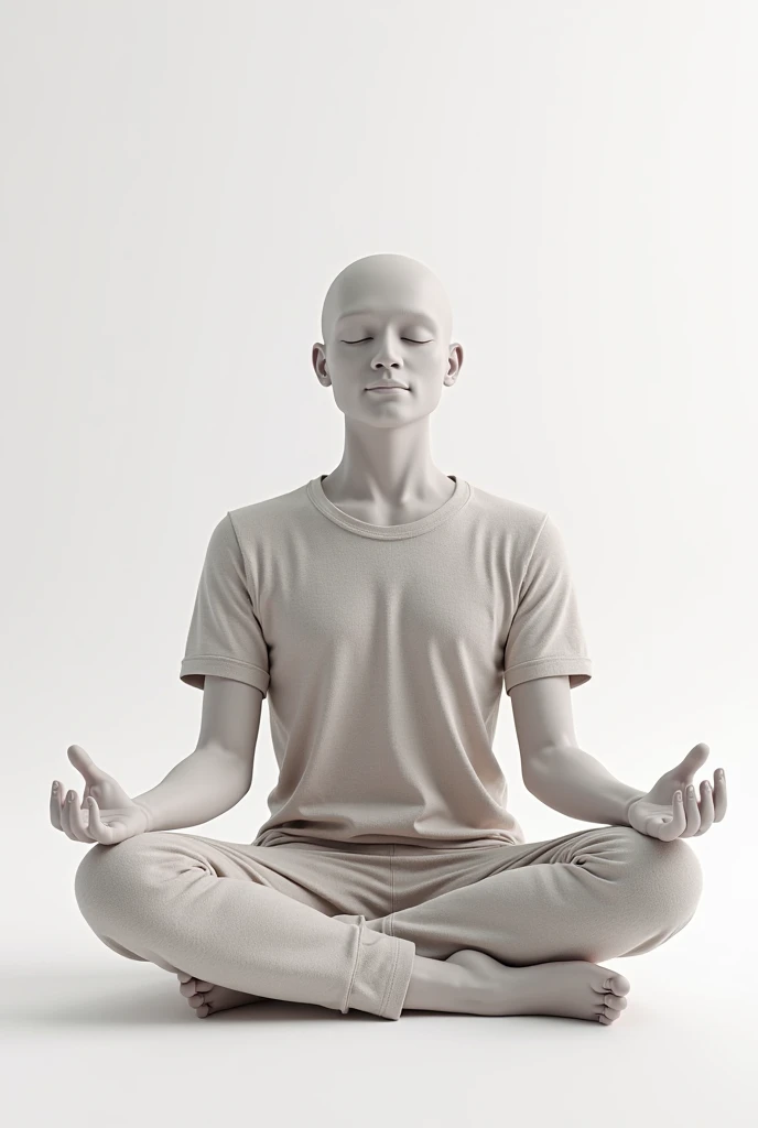 A sitting with legs open