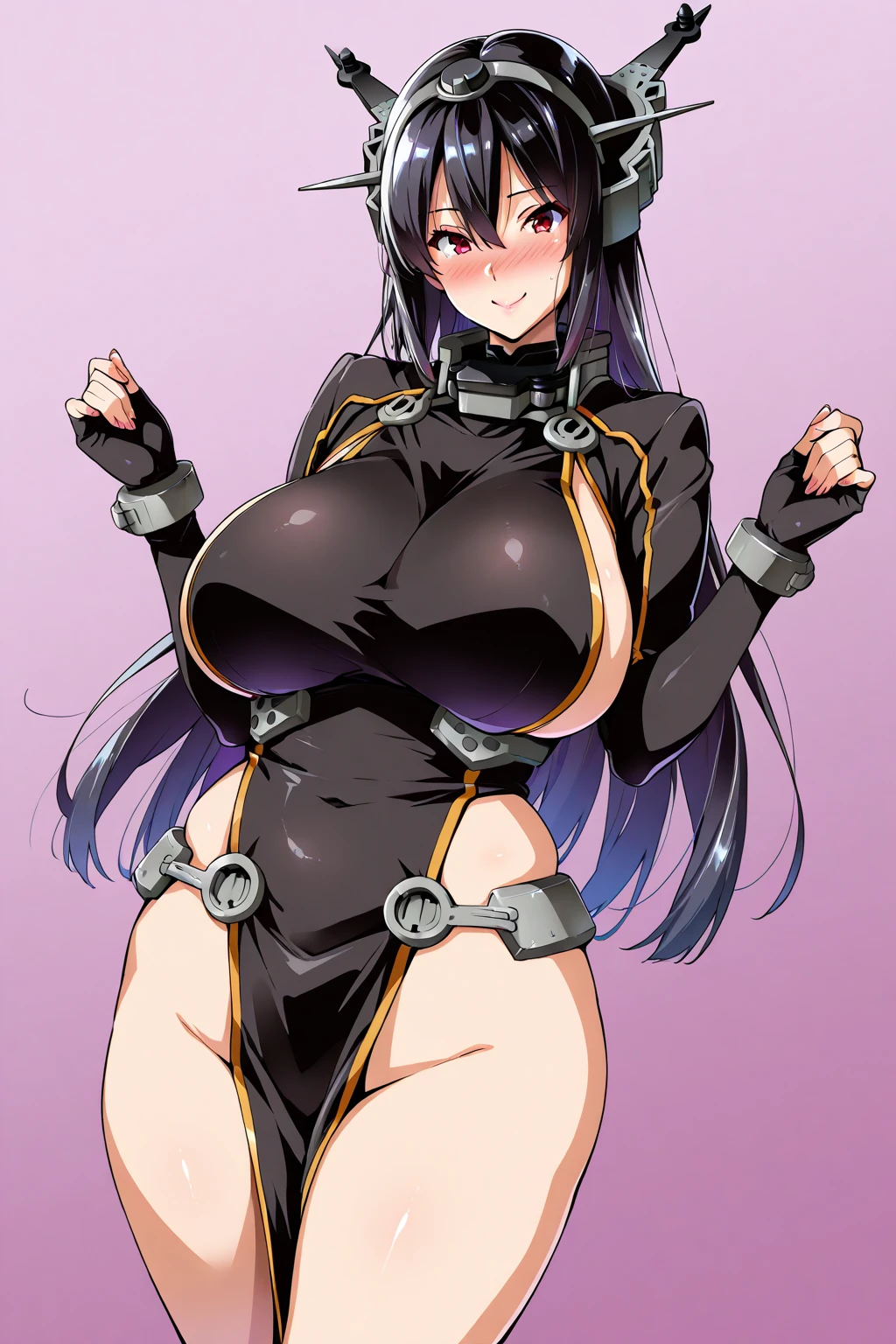 (Perfect body),Best Quality,(8K Portrait),(Official art)、(NSFW)、(well-muscled)、embarrassed from、1girl in,(:o)、Mouth open、(((thick thighs)))、(((blush))),(Sweat),(large udder)、(((big butts)))、((Dark hair)),((Longhaire)), (Yellow eyes),(((Black bodysuit)))、((sandal))、Lying on the ground、Armpits、((Ruins))、spreading legs