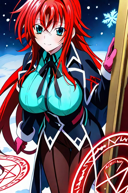 (best quality:0.8) perfect anime illustration, rias gremory from high school dxd, a pretty, big breast, happy woman with long curly crimson hair and cyan eyes on the street in the city, wearing a micro bikini, white gloves, holding red umbrella, star stikers on nipples