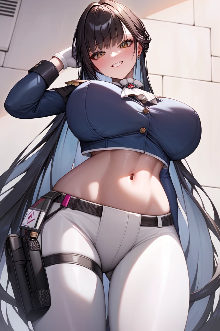One Girl,Precise five fingers、Two long, precise legs、Long Hair、Knee-high socks、Wide Hips、plump and thick thighs、Huge Ass、Large Breasts, Embarrassed look、Full Body Shot、Sexy pose、bra、panties、White background