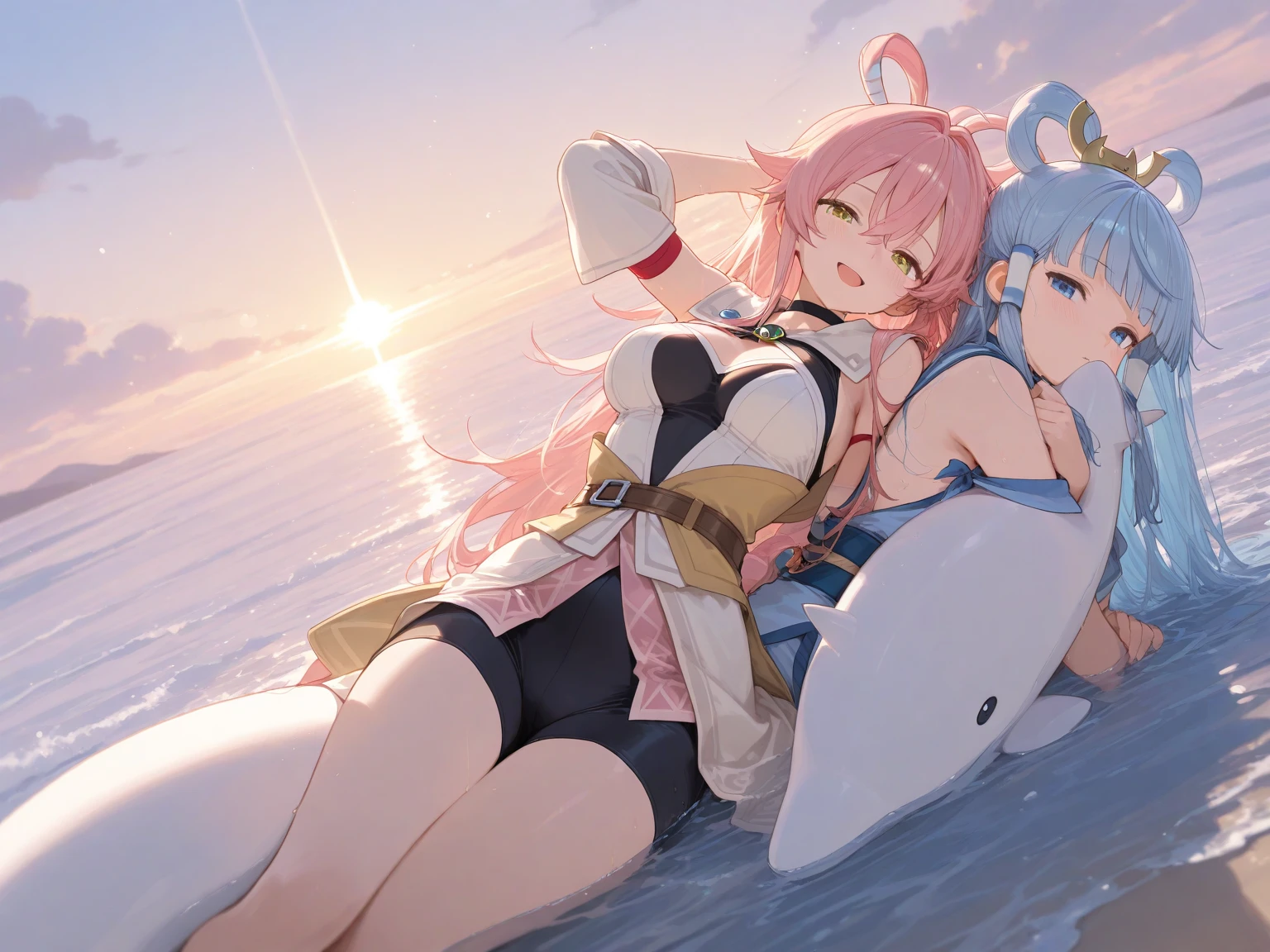 baby pink hair，quadratic element，huge tit，ssmile，white straitjacket，beachside，duck sitting，Beth，Soak clothes，Lying on the sea，The vibrator is sandwiched between the boxes，Expression of possession，sisterhood