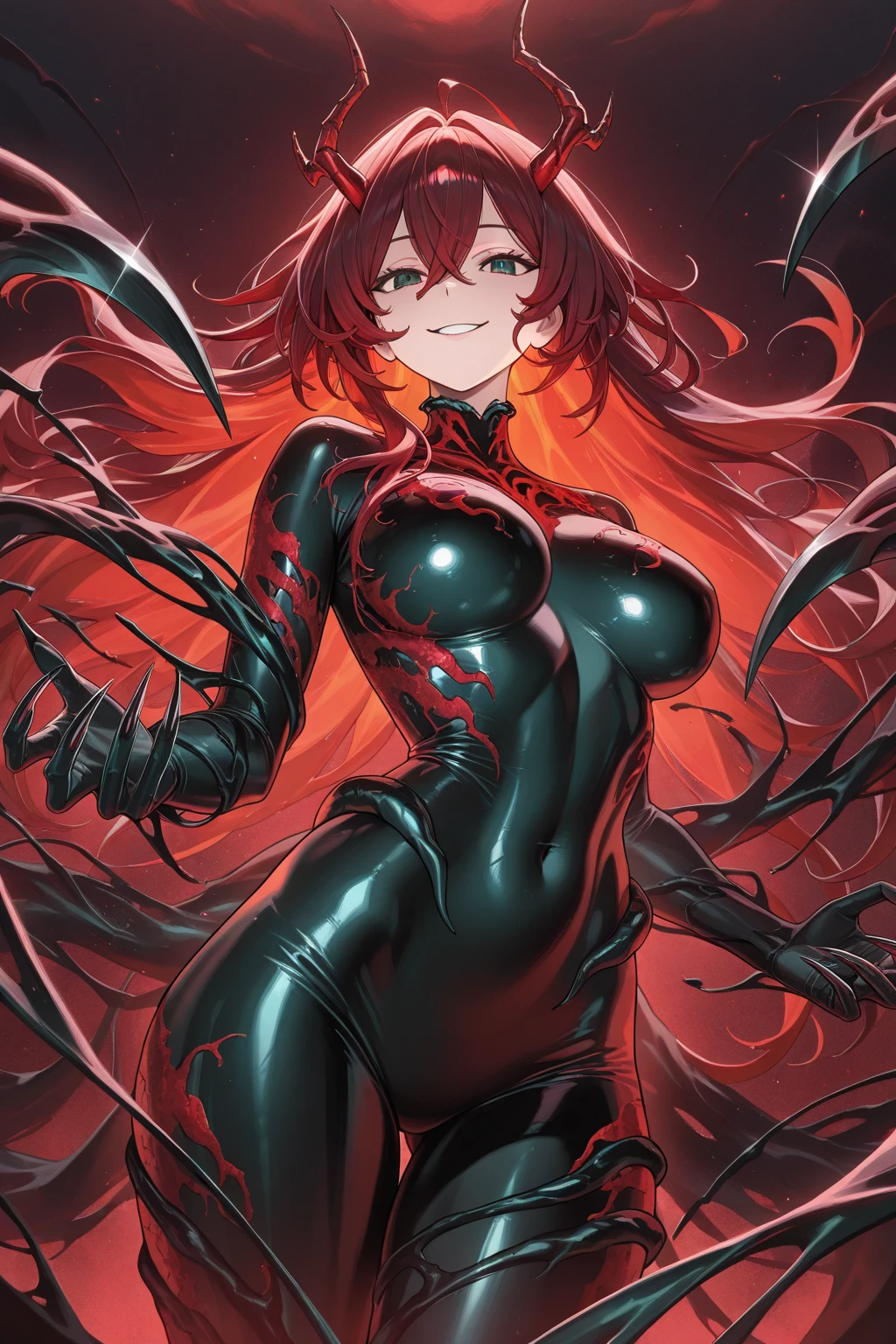 (detailed face and eyes:1.3),full body,
<lora:niji_dola-10:1>,niji_dola,dola \(nijisanji\),dragon girl,solo,red hair,horns,red eyes,dragon horns,large breasts,cleavage,blush,hair between eyes,dragon tail,tail,navel
Ultra-detail,(highres:1.1),best quality,(masterpiece:1.3),cinematic lighting,