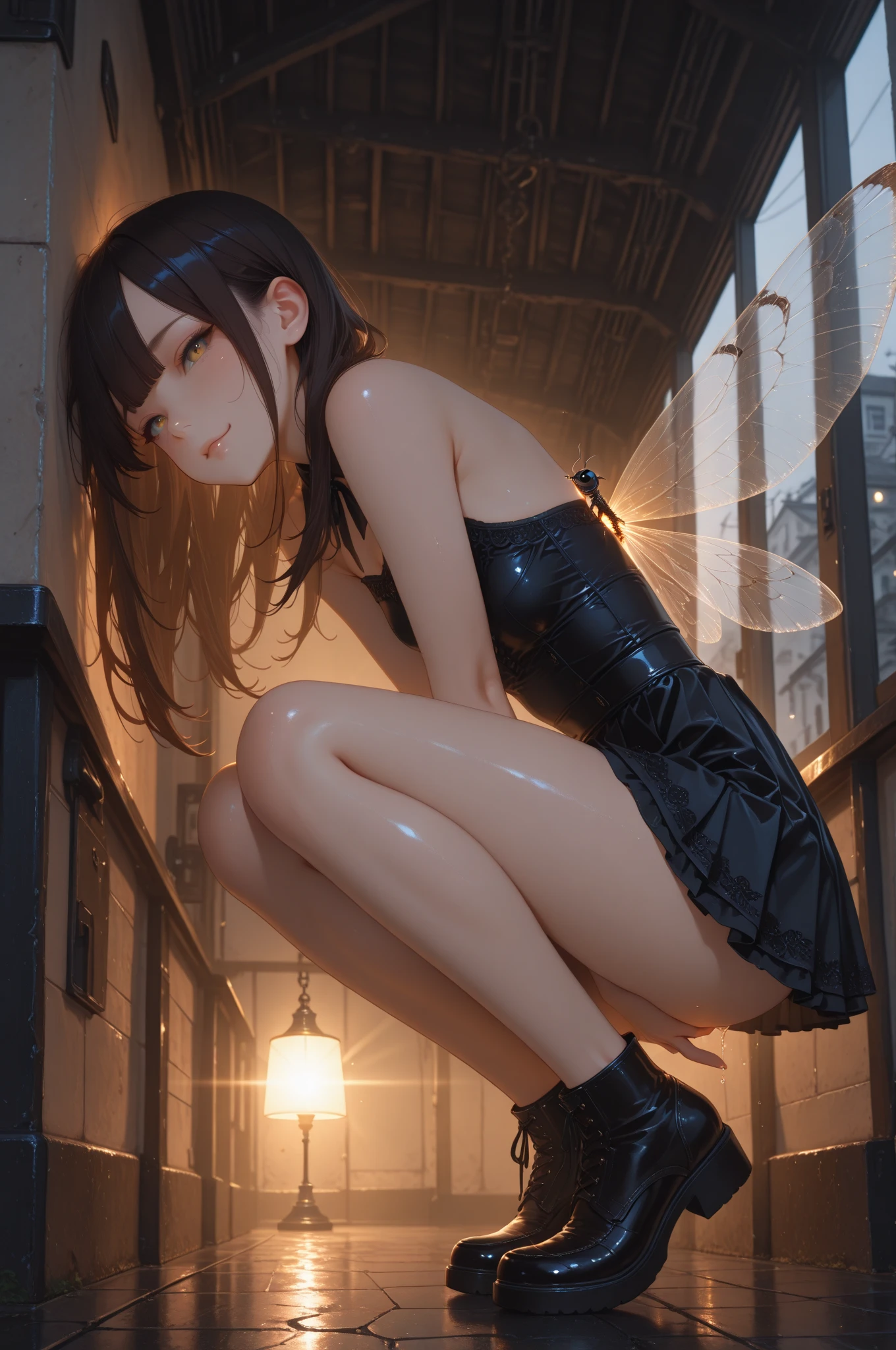 Beautiful girl small breasts, cyber punk, 1、(((Are standing)))、(whole body:1.1), Knee socks,, Perfect Eyes, Perfect Face, Kuvshinov, (Gradient Background:1.2),(((Upper body naked))),(((Half naked))),(((Nipples))),(((Areola))),Very cute smile、Main navel