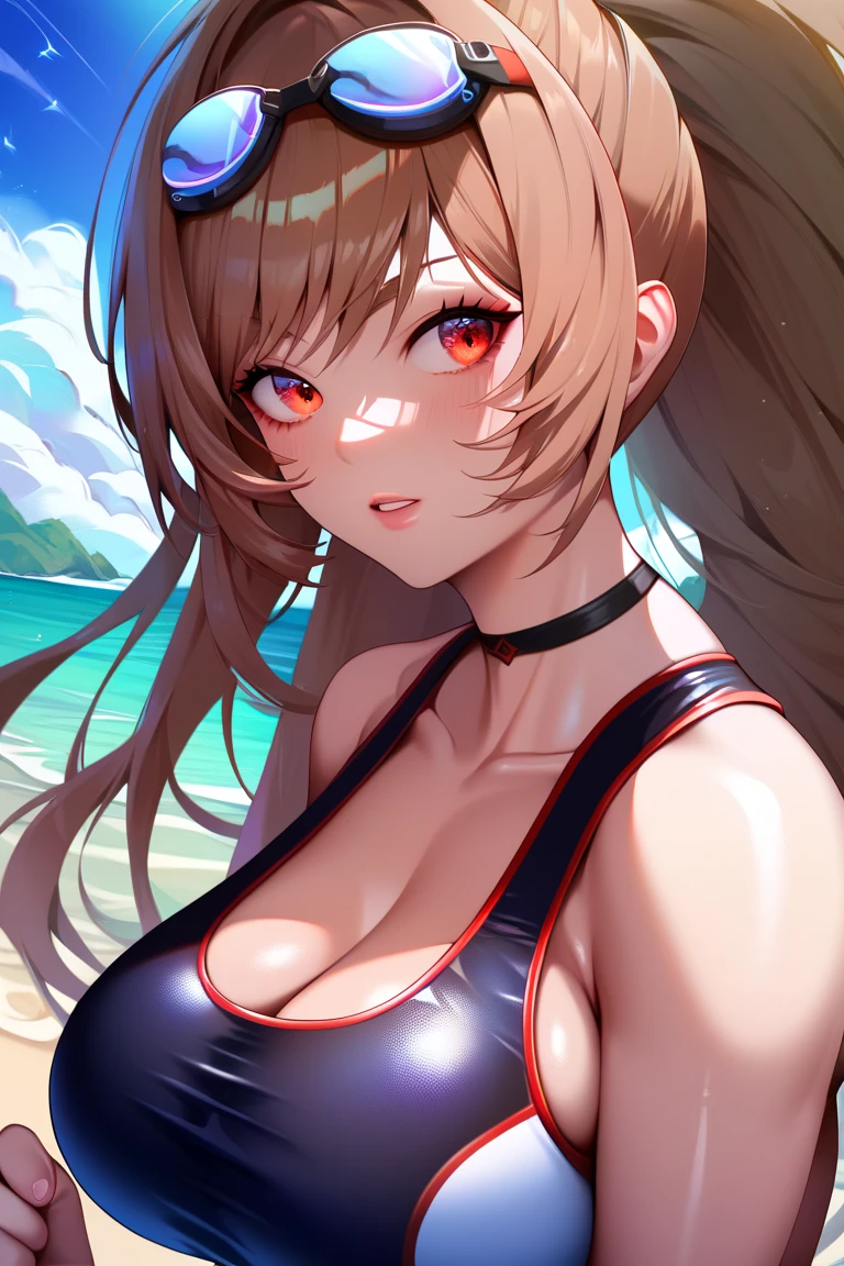 ((Highest quality、、masterpiece:1.3)), Upper Body、Long legs、Sharp focus:1.2, Beautiful woman with perfect figure:1.4、(Smiling:1.2), double eyelid、30-year-old female、Sexy pose、((((Close your mouth、One Woman、Bunny girl,Coast where you can see the sunrise))))、(((((Hands on the side of the body)))))