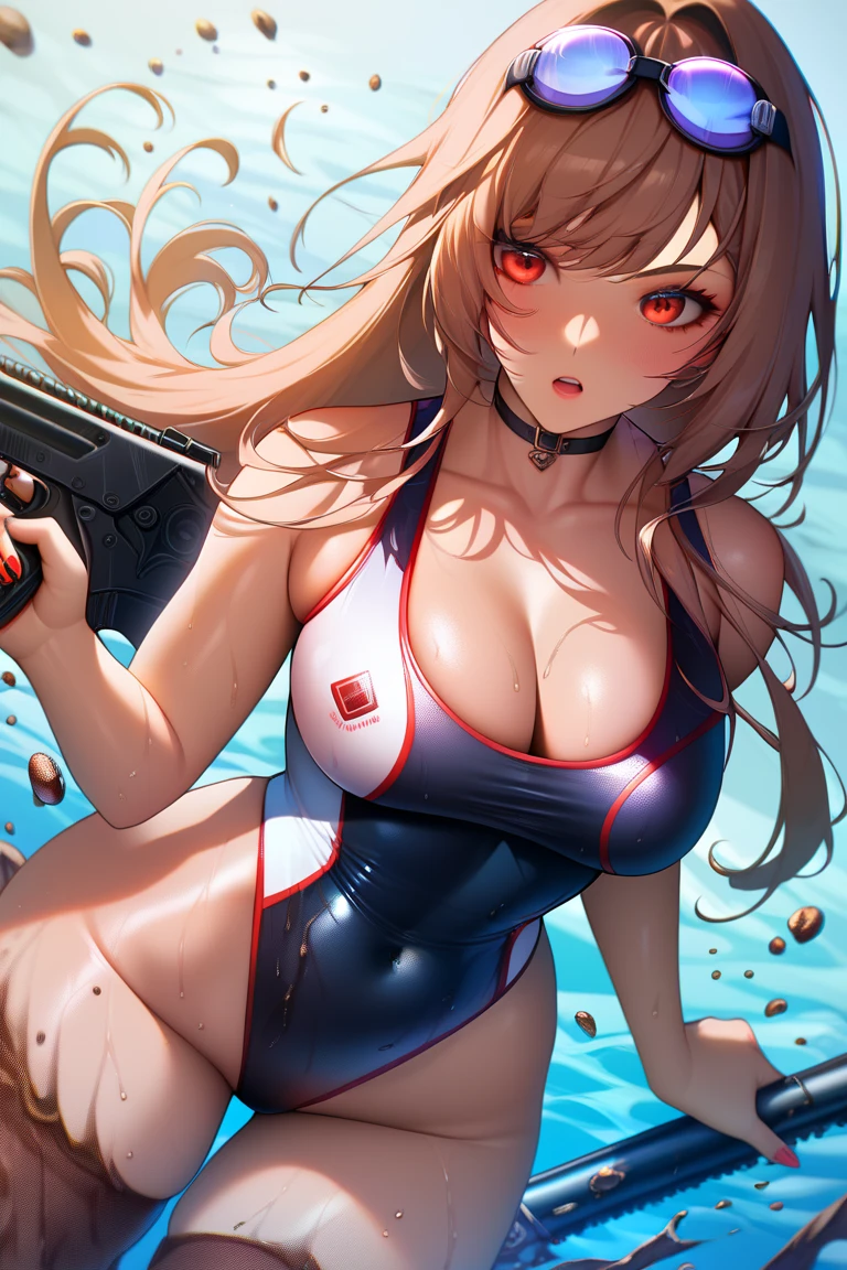 holding, gun, holding gun
