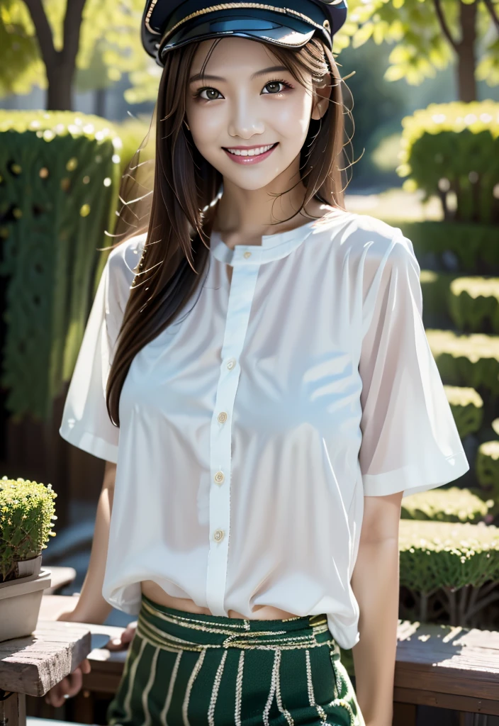 (detailed face),((crotch)),normal breasts,pretty,white sleeveless shirt blouse,4k ,super high resolution ,(photo-realistic: 1.7), white background,long hair,