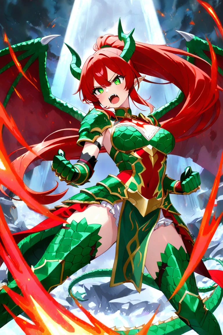 (Huang Li、high quality、Extremely detailed),Constellation - Scorpio Goddess,Huge scorpion,Woman stroking a scorpion,Similar to Latin goodness,brave,capricious,Productivity,The face of enterprising and humanitarianism,Red hair,Ancient Greek costumes、Wrap Dress,The background is the universe,Crystal green eyes(Eyes Details),Powerful appearance