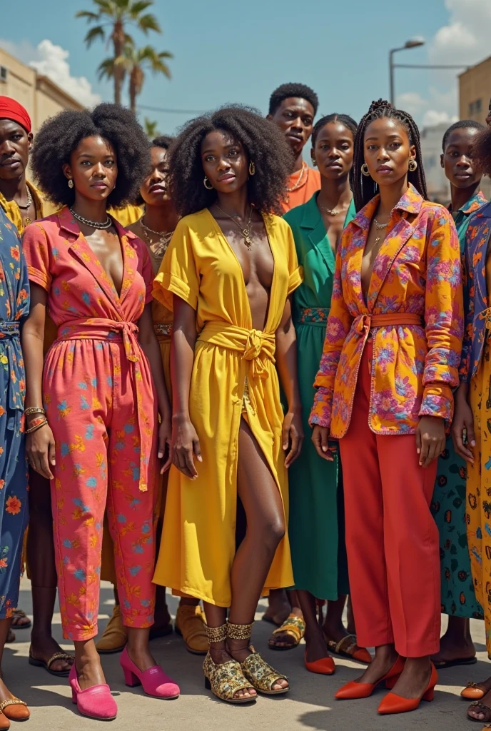 African female Nigeria air hostesses wearing Victoria’s Secret lace, cinematography, shot with 25mm lens, depth of field, forest-green and black pyjamas