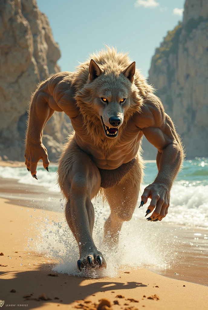 Naked furry in quicksand 