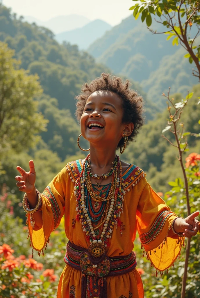 African kid singing