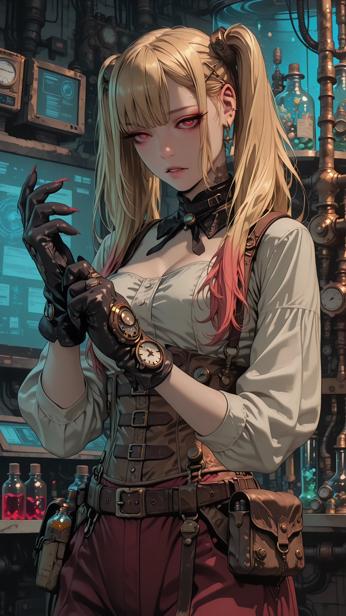 (Best Quality, Masterpiece: 1.1), (Fidelity: 1.4), 1 Girl, Upper Body, Very Short Hair, Studio, BDSM, slave, Black Corset, Bondage, Slave Collar, Slave, Panties, Woman Tied With Rope, Blindfold, Handcuffs, Bondage, BDSM, Bound --auto