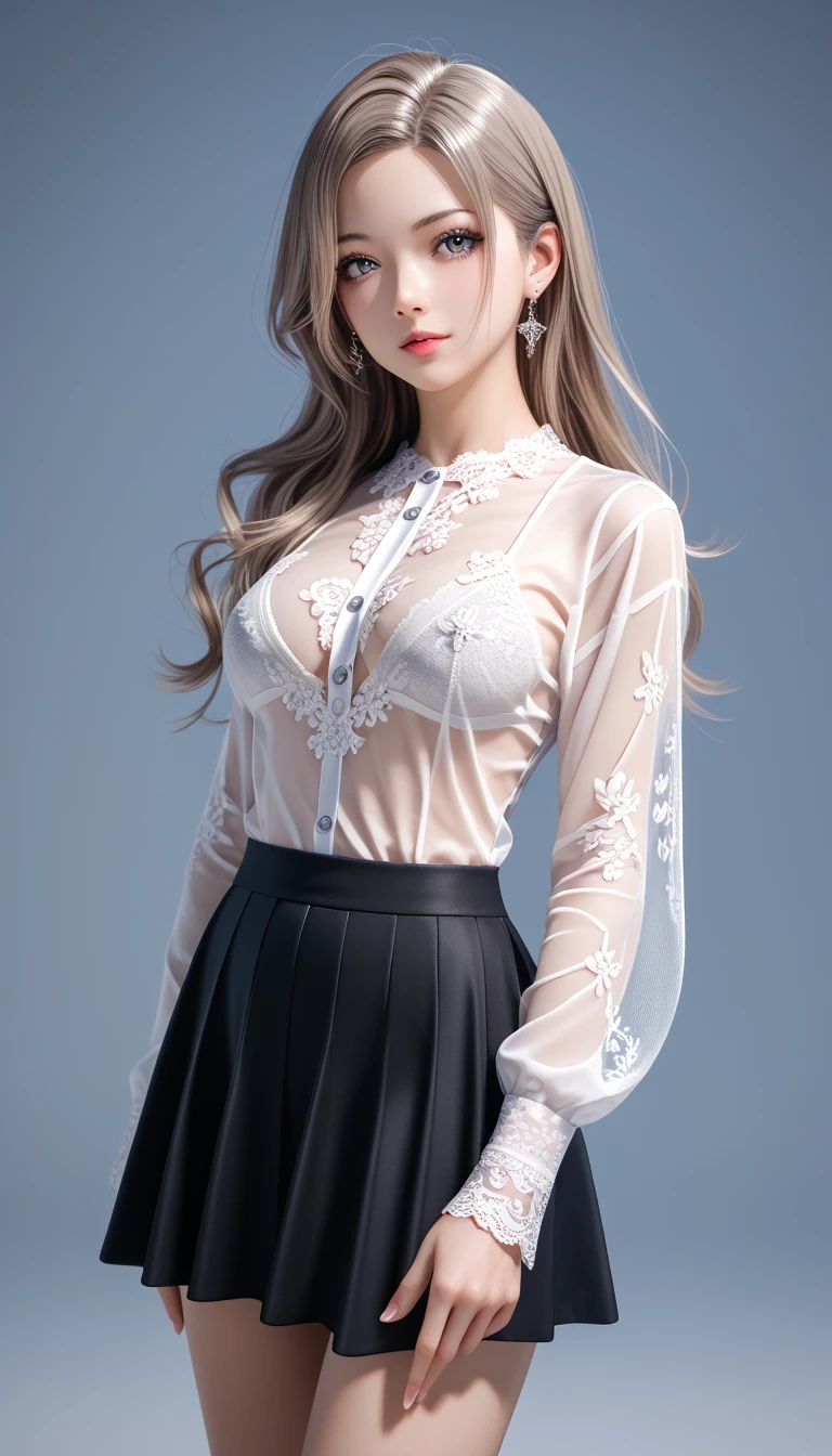 Wet clothes rain beautiful transparent blouse shirt “lace bra” office uniform blonde shy everyday portrait fully clothed blonde dripping
