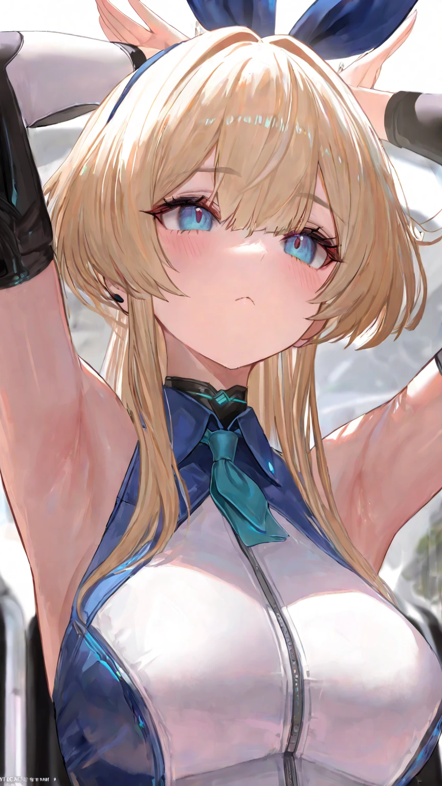 a girl,long_hair,hair bow,twintails,light_smile,sex mecha clothes,see-through,blue necklace,cleavage,(shushing:1.3), ,undressing,no bra,medium_breasts,
,floating_hair,looking_at_viewer,male_focus,from front,in changing room,from_above, ,masterpiece, best quality,
