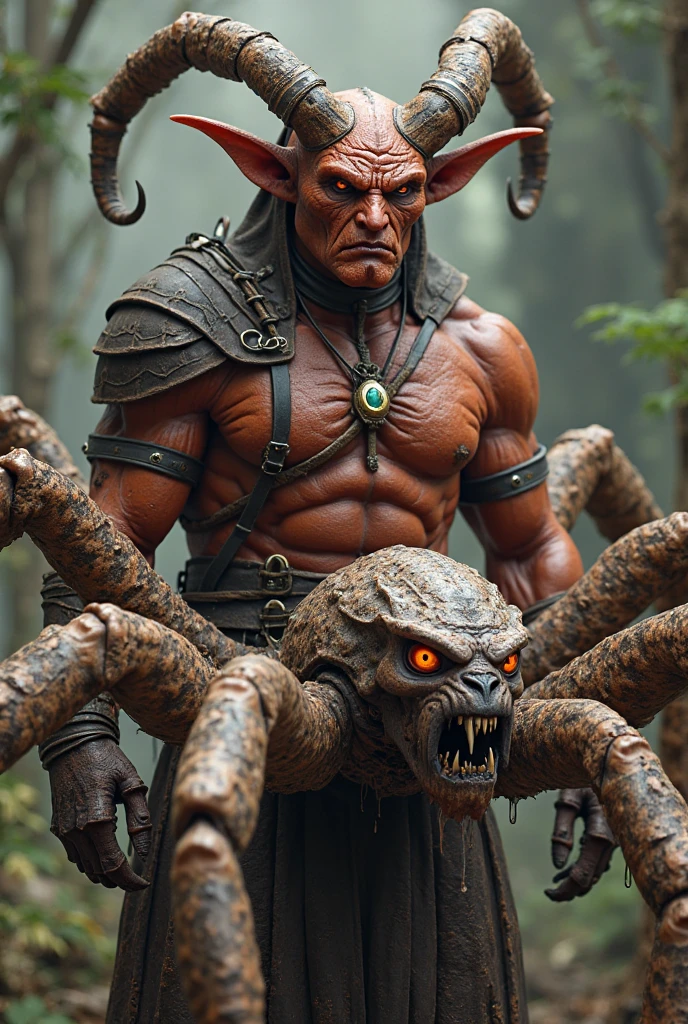 straitjacket from the Middle Ages on a sexy demon