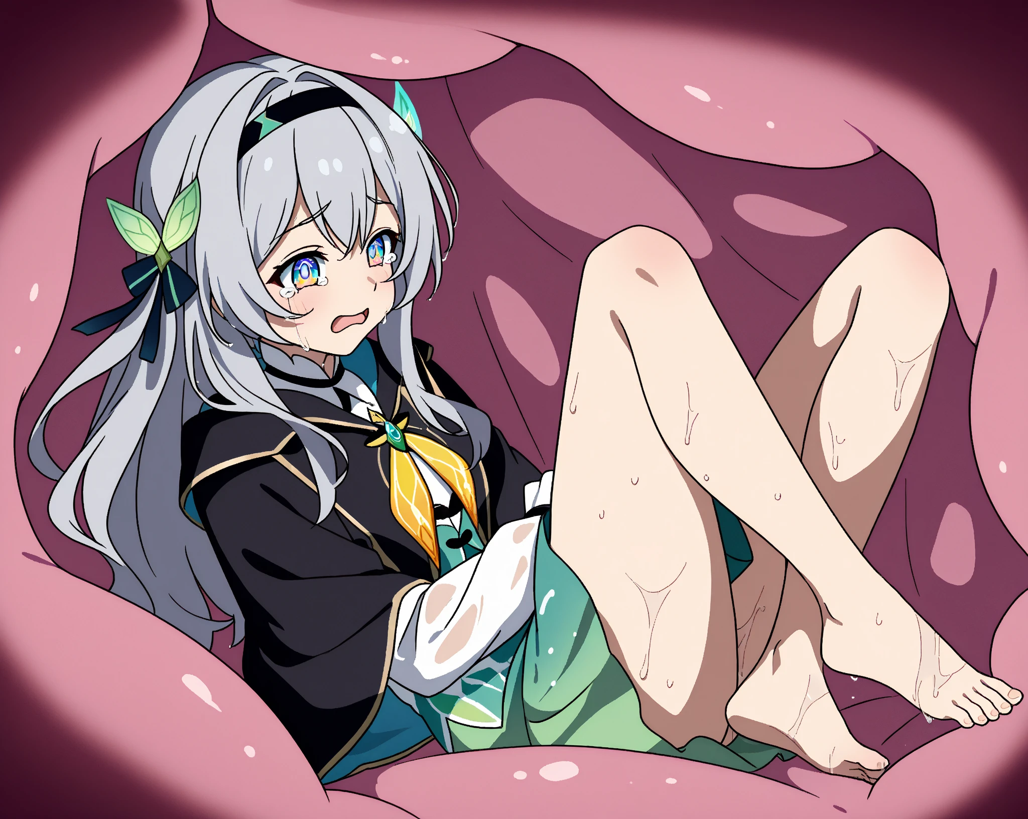 Nsfw,(((1girl,3orcs,fellatio,sex,vaginal,gangbang))),Miorine rembran ,gray eyes,hair length,white hair,Ahoge,bangs,hair between eyes,(((realistic white lace panties ))),floating hair,medium chest,outdoor,masterpiece ,8k unity wallpaper,anime key visual,highest quality, High resolution, unity 8k wallpaper, (shape:0.8), highly detailed face,highly detailed eye,glowing eyes , shiny skin,fine skin,white skin,dense skin,detailed hair,highly detailed legs,perfect lighting, Detailed CG, (perfect hands, perfect anatomy),High resolution,anime key visual,Kyoto Animation,(Detailed wear ),slender limbs, delicate curves, dainty hands, tiny feet,figure:0.8,