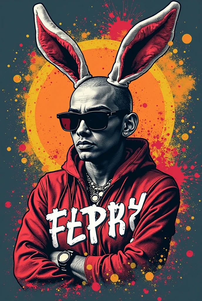 Thin dark-skinned man with a rat-like face who has more hair and a shirt with the name Roberto Carmona on it and who grabs his penis. 
