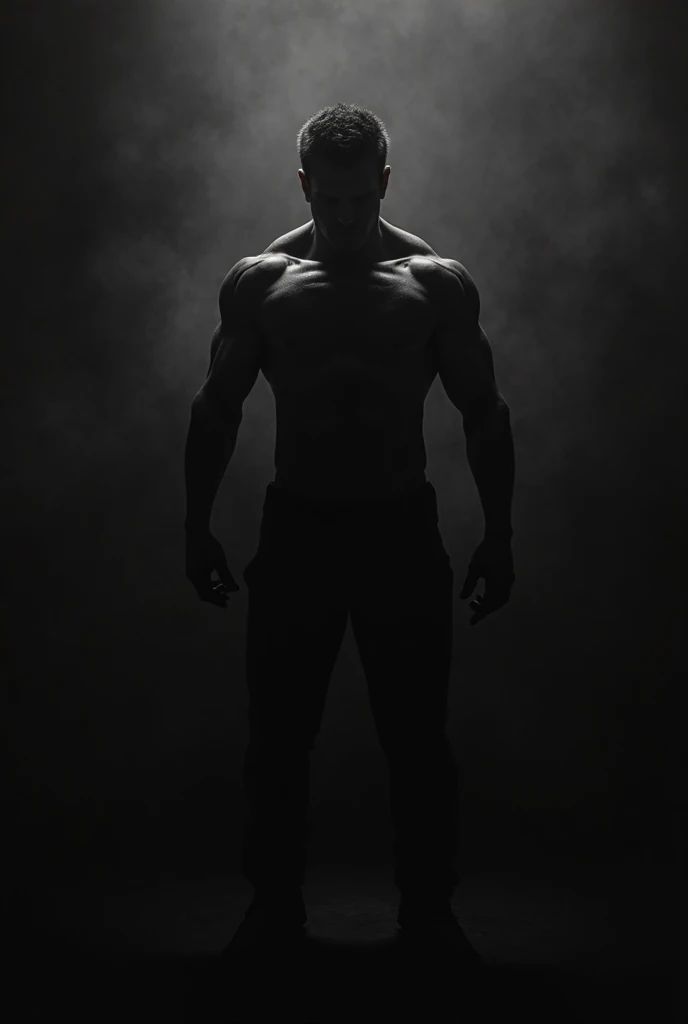 All black character ,faceless and muscular