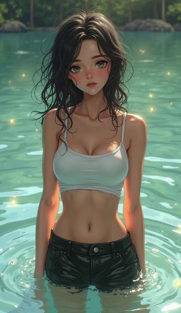 ((1 gir)), (Alexandra Daddario), ripped clothes, fell to the floor, exposed breasts, a wet white T-shirt, exposed more than half of her breasts, She tried to cover her breasts with one hand, made her breasts more attractive, Her lower body was wearing torn panties, Her other hand seemed to be covering her naked lower body, a blush on her face, her whole body was soaked in sweat, her whole posture was extremely attractive, seductive pose, ((the most beautiful woman in the world)), perfect body, perfect nose, ((well-groomed teeth)), high definition, best quality, ultra-detailed, extremely delicate, high details, ((anatomically correct)), symmetrical face, extremely detailed eyes and face, high quality eyes, UHD, 8k, RAW photo, (Natural light), (professional lighting:1.5), photorealistic, realistic, ((beautiful woman)), goddess, femminine, attractive, ((masterpiece:1.5))