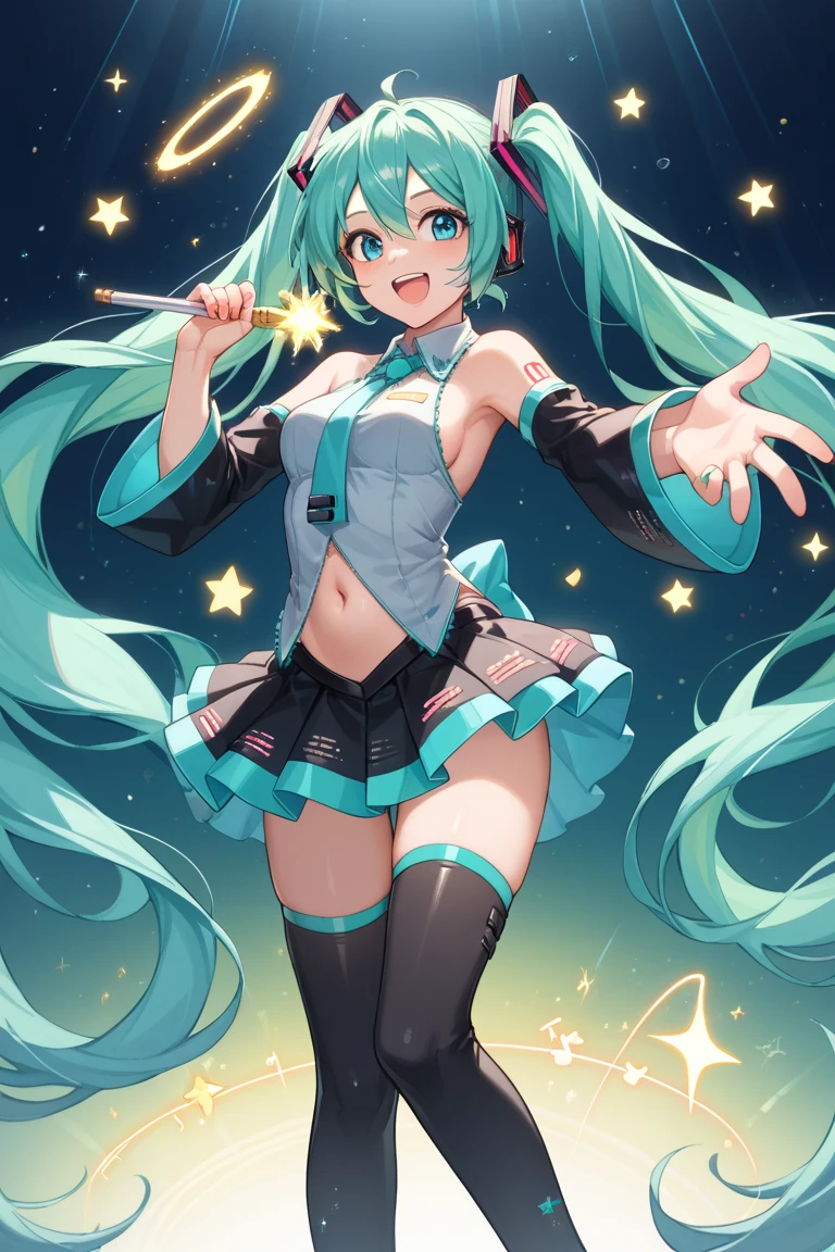 (Japan girl cosplaying Hatsune Miku: 1.4), (sweaty 4k: 1.2), camel pibe, bust top, open legs, pubic hair, areola,, troop potion, smile, (full body), open mouth, (big Hatsune Miku: 1.4), (green headset microphone: 1.2), big cosplayer, loli Japan cosplayer singing on stage, Lori's Japan cosplayer is dancing on stage, Lori's Japan posing, Japan loli in cosplay, fireworks display, half-off costume, lakeside fireworks display, sensual pose, jump high, ((translucent body, smooth translucent white skin: 1.6)), Sakimi-chan HDRI, background bokeh, background gradient, cute loli, Japan goddess, (Photorealistic: 1.8), (8k, RAW photos: 1.8), (HDR: 1.2), (shallow focus: 1.4), (sharp focus: 1.4), (clear nipple silhouette: 1.4), (clear areola silhouette: 1.4), (ultra-detailed clear silhouette of pubic hair: 1.4), (crowded, crowded: 1.0), (firework cascade: 1.4)