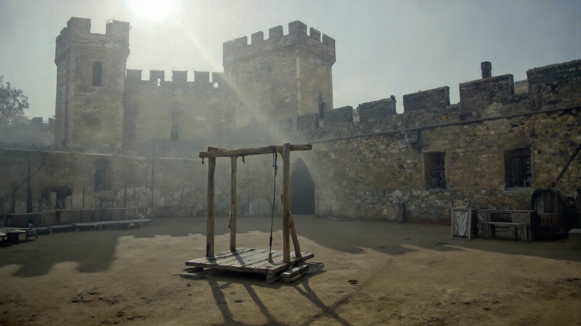 best quality, hyper detailed, 16k, 8k, (manacle suspended from above by chains, metal chains, bound hands:1.4), (extend legs, closed legs:1.3), (????????:1.2), ????, attractive , 1 elderly granny (75 years old), ????, standing, tiara, waving hair, long gray hair, blue eyes, unamused, (clenched teeth), humiliation, (nose blush:1.2) slender, small ???????, ??????????????, ???????, navel, (puffy vulva, ????? line:1.4) collar, (hanging in midair), clench fist, (morning, sun, blue sky, well lighting:1.2), outdoor, in medieval main street, facing the front, from below, from front, (crowded, a lot of passengers:1.2), solo focus, (cowboy shot:1.2), lora:add detail:0.5