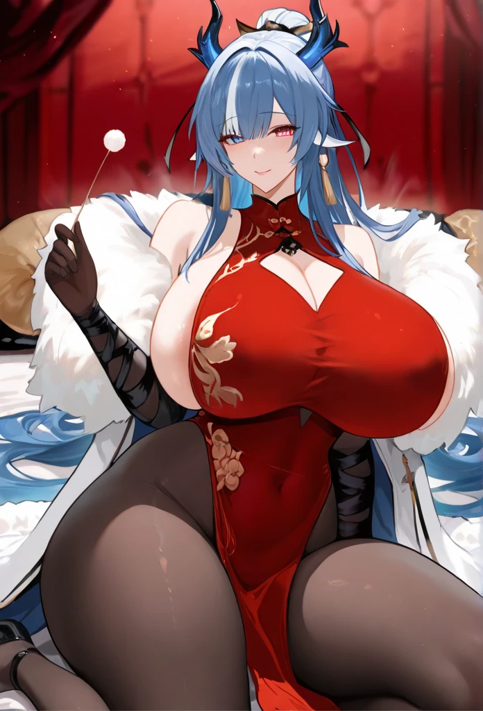 ltra-detailed,(best quality),((masterpiece)),(highres),original,extremel,xinnong,1girl,breasts,blue eyes,dress,cup,solo,cleavage,blue dress,feather boa,large breasts,bare shoulders,drinking glass,holding,blue collar,holding cup,looking at viewer,halter dress,wine glass,sleeveless dress,collar,official alternate costume,sleeveless,halterneck,kyuubi,bug,