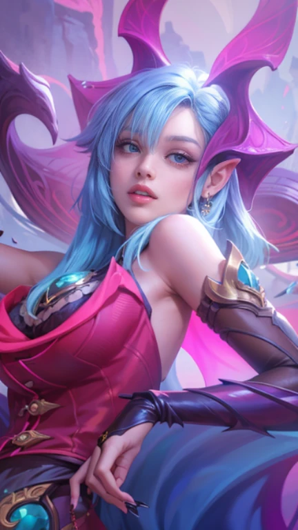 8k, highly detailed, close up of a beautiful woman in a winged costume
