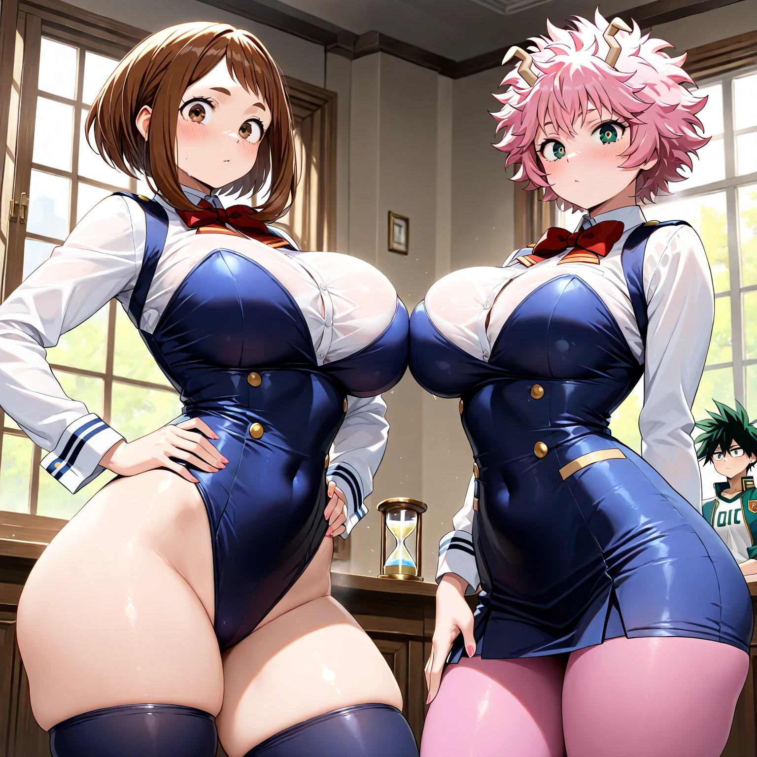 (Private 4K)、(High resolution:1.2)、(High freshness:1.2)、、(Whole Body Ezbian:1.2)、(Two Women:1.6)、((Women with exaggerated large physiques))、(Super big breasts fully opened:1.8)、abnormally developed muscles,,Barefoot woman, , Big arms、(Huge muscles:1.4)、(Dynamic pose:1.2)、(A woman who fights with all her might:1.8)、(school uniform:1.6)、(Arena:1.6)