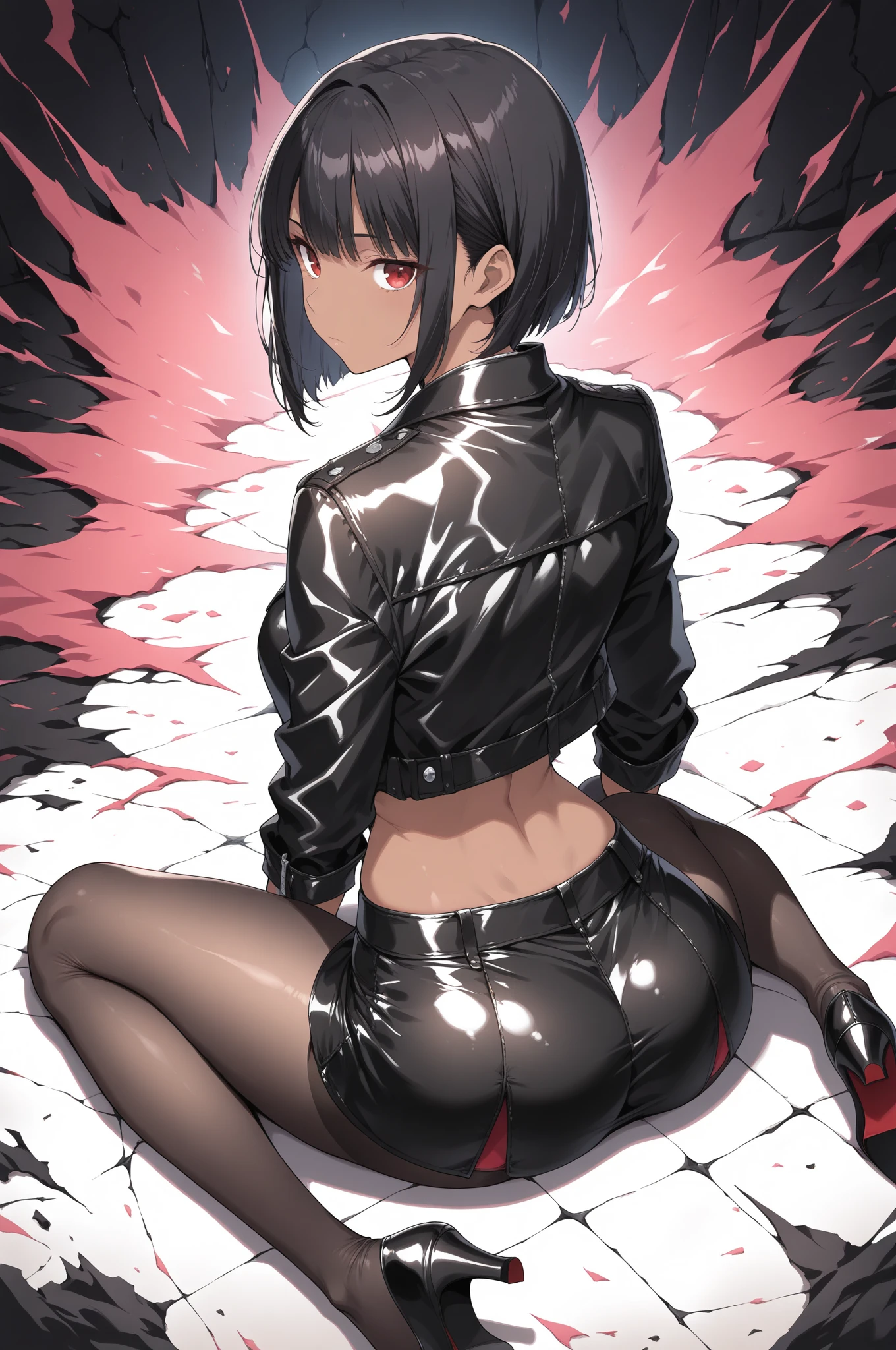 since ago, Shorts, back view, backwards, thick thighs, man masturbating behind, big ass, rubbing the ass with a man&#39;s penis, man behind girl