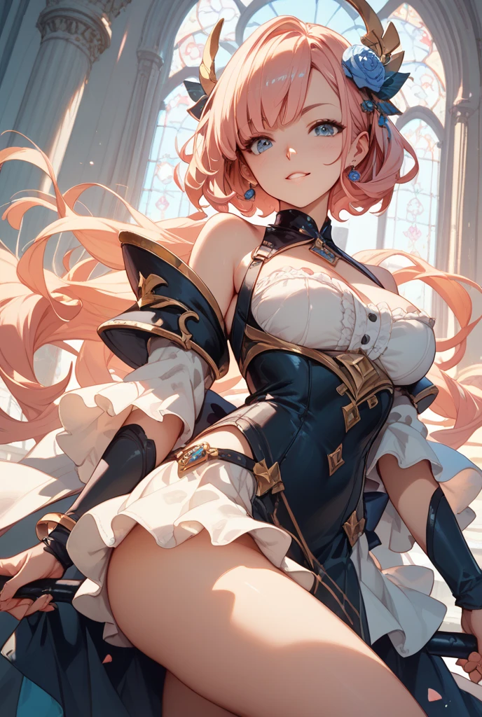 A beautiful alluring candy hybrid african female, candy knight with amazing candy armor and candy weapon, inside a palace throne room, standing guard, covered in whipped cream, curly afro pink cotton candy hair, dark skin, at fantasy candy palace, fantasy Theme, candy Theme, Fiverr Dnd Character, Octane Render, Digital Art, Extreme Detail, 4k, Ultra Hd, Polished, Beautiful, Hyperdetailed, Intricate, Elaborate, Meticulous, Photorealistic, Sharp Focus, Wlop, Character Design, Unreal Engine, 3d Rendered, Volumetric Lighting, Reflections, Glossy, Digital Illustration, Sensual Pose, Suggestive Pose, Lewd, Full Body Shot, anatomically correct 💖❤💕💋❣