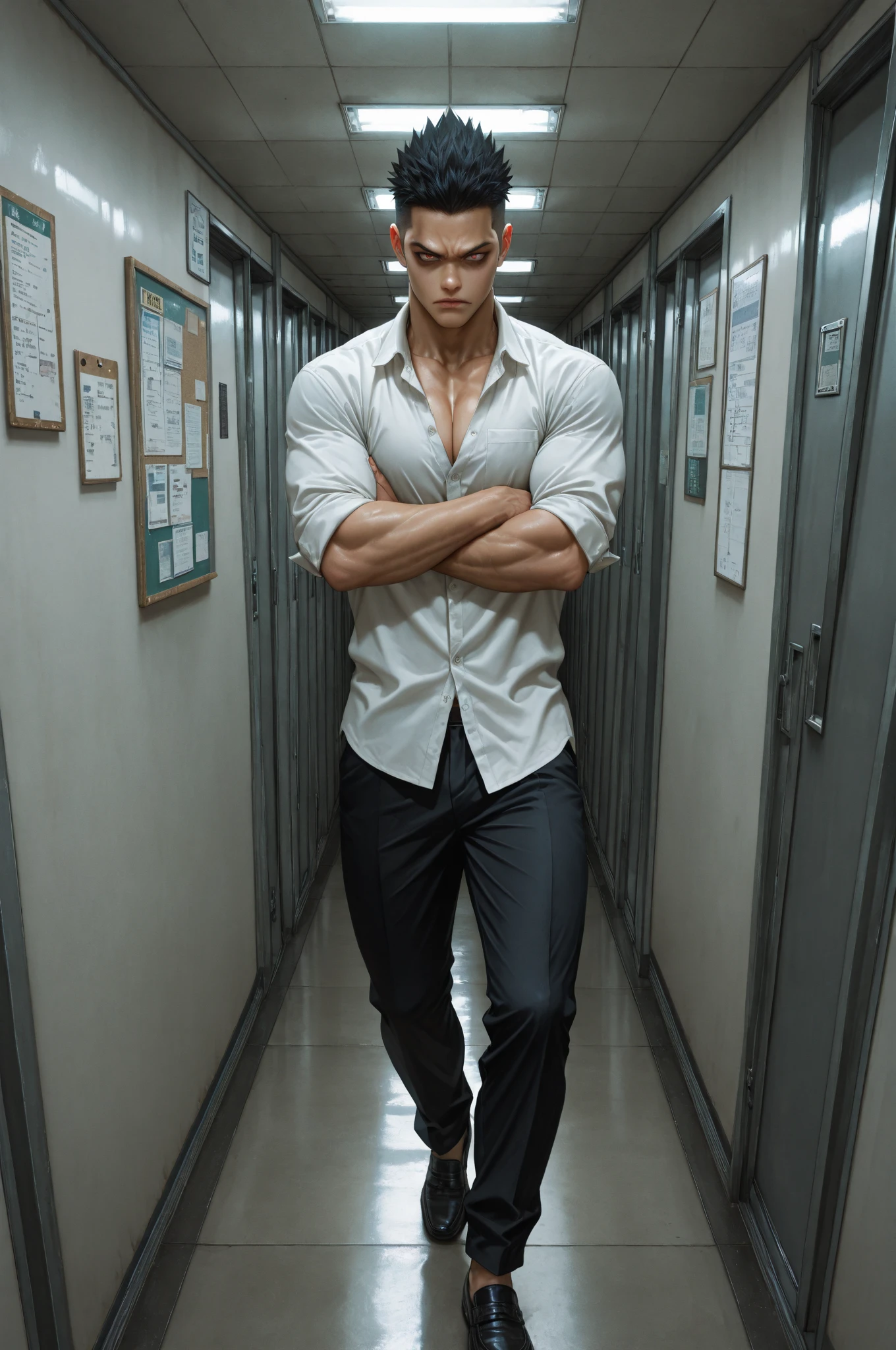 Shirtless anime boy full body view (not bad seen)