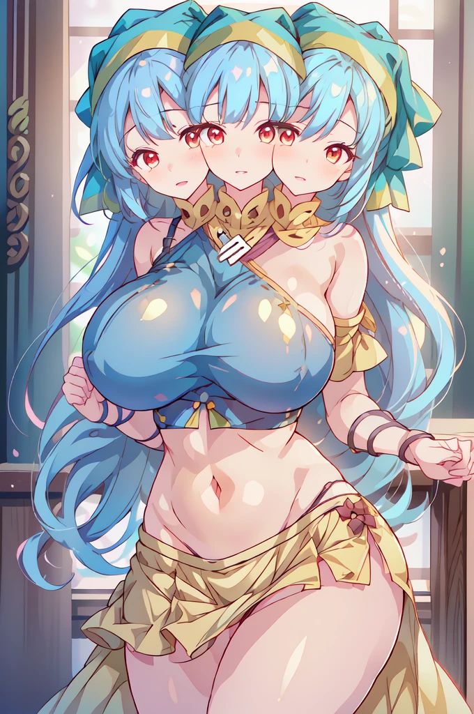 ultra-detailed, ((one girl)), (portrait), (pale skin:1.4), in pastel colors gyaru, (heavy makeup), (professional lighting) hyper detailed, absurdres, 8k, Beautiful Face, (Laugh shyly), ((teasing smile:1.8)), ((happy smile:1.1)),  ((Wink:1.5)), (Laugh with your mouth wide open),((Tilt your face:1.6)), View your viewers, ((Bright red cheeks:1.6)),Glossy Red Lips, ((huge breasts:1.6)),  ((undressing:1.1)), ((Lifting her clothes and showing her nipples:1.3)), noon,summer, Green tree々, In the mysterious forest,  ((Anime style background)),masterpiece, Highest quality, (Brighten your face), so beautiful,Latest, Complex details, (Pink long nails), (nail art), (ring),(bracelet), (Floral Choker),AI-generated, Complex,High resolution, Highest quality, super high quality,3D Images、3D Images,One person,(gradient baby blue hair, snow white hair)), Long Hair,(High Ponytail), (wavy hair:1.3), Anime woman in black kimono posing for a photo, ((Fine grain、blue eyes、glowing eyes:1.4)), (Squint your eyes:1.1),a hyperRealistic , hyperRealistic , Realistic, Smooth anime CG art, A girl in a gorgeous black kimono, ((black furisode:1.2)), (Gold embroidery), (Large red floral pattern), (sideboob),  Long flower hair ornament,Floral Earrings, Mature Body, tall,Narrow waist, front view, ((upper body:1.2)),