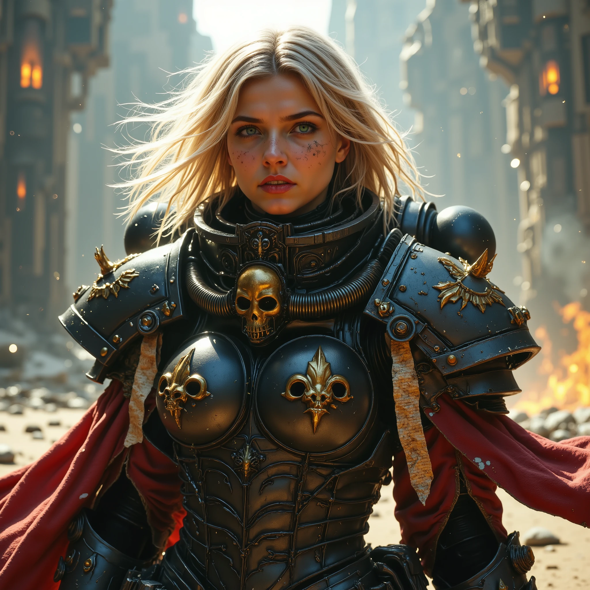 SisB40K, ультрареалистичная блондинка в доспехах SisB40K   