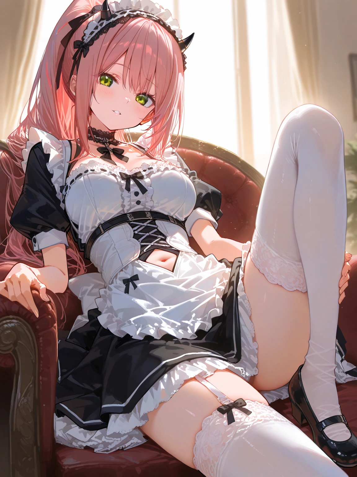 Pink hair maid