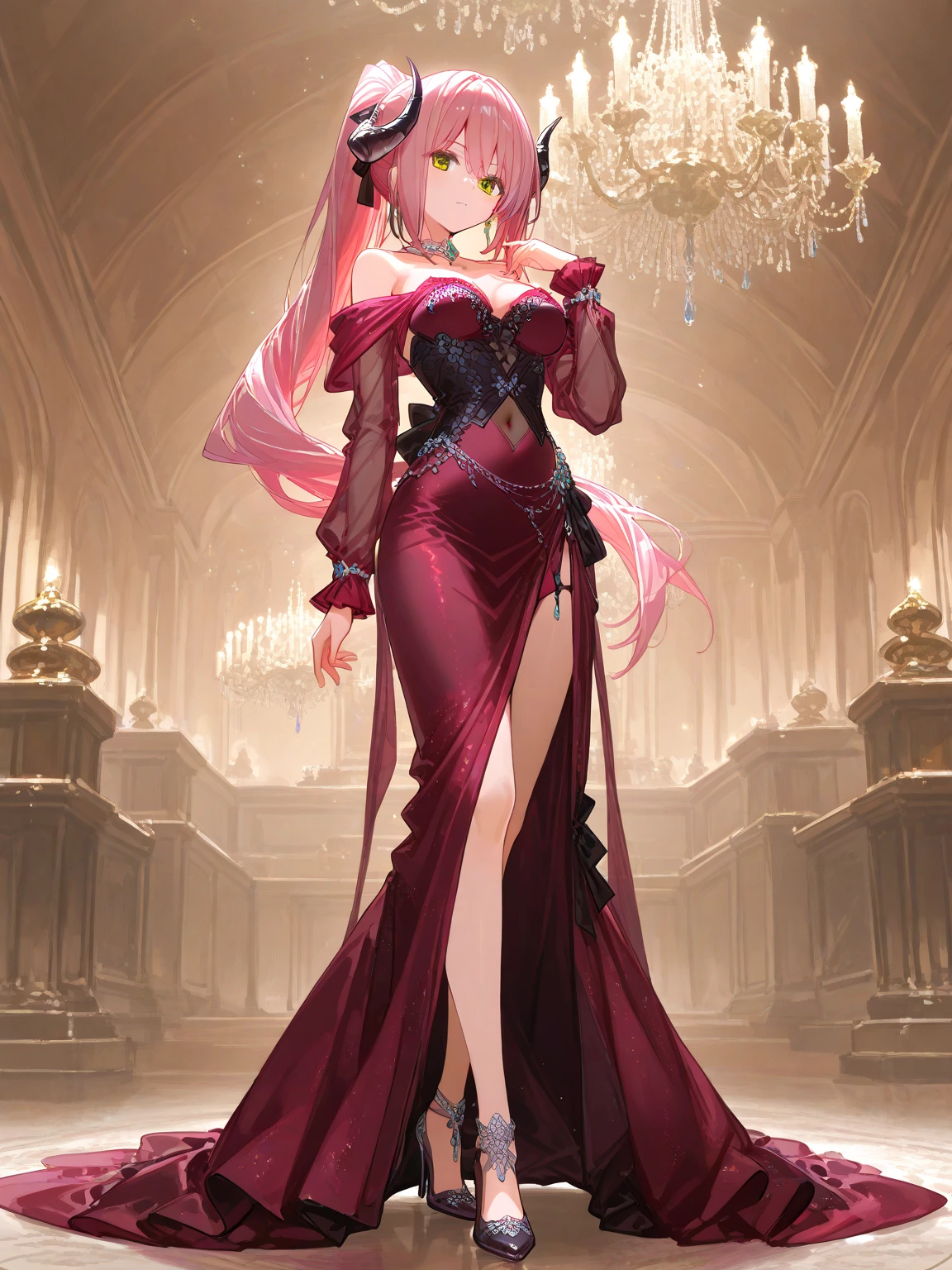 British Royal Prostitute、Obscene Ao Dai made of lace、pose、8th life、