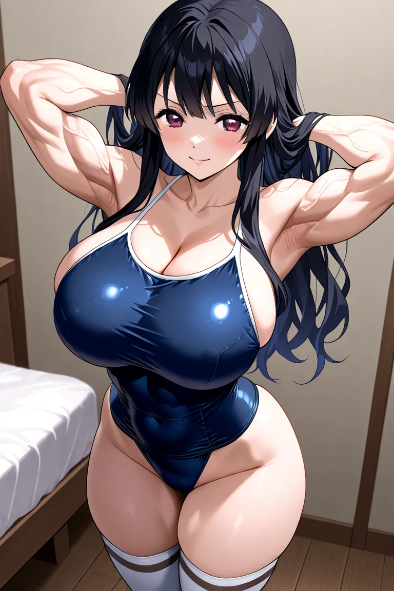 Main: Netoshisu, mature female, 40 yo, short hair, lipstick, makeup, black eyeshadow, smokey eyes, blue eyes, jewelry, Optional: detailed hair, ultra detailed face, blue eyes, perfect eyes, perfect face, super Large Breasts, cleavage, curvy, big ass tricky glance, smirking (masterpiece), best quality, muscular woman, woman with well marked muscles, toned muscles, hyper muscular, massive muscles, massive shoulders, massive biceps, muscles bulging, gigantic muscles, extreme muscular, muscles, big muscles, muscle mommy, muscular female, Bulky, Bodybuilder, HyperMuscle, massive breasts, well defined abs, big tits, massive tits, fake tits, huge , massive , big , erect nipples, nude, naked, massive muscles, massive shoulders, massive biceps, muscles bulging, gigantic muscles, extreme muscular, breasts revealed, nipples revealed, nude, naked, no clothes on, latex boots, laying on back, legs spread wide open, pussy spread open, vagina spread open, cum filled pussy, cum dripping out of pussy, thick cum coming out of vagina