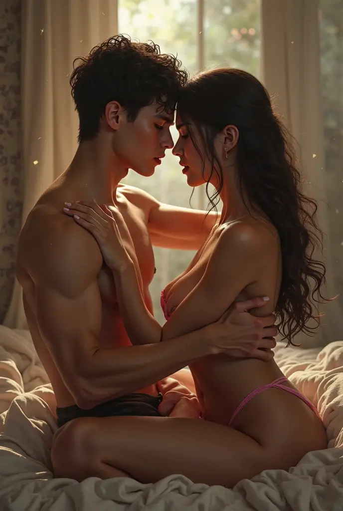 a man and a woman passionate kiss on a bed, perfect muscular man, thick long erect penis, hourglass figure, wide hips, small breasts, hairy pussy, highly detailed, photorealistic, 8k, hdr, dramatic lighting, warm color tones, (best quality,4k,8k,highres,masterpiece:1.2),ultra-detailed,(realistic,photorealistic,photo-realistic:1.37),HDR,UHD,studio lighting,ultra-fine painting,sharp focus,physically-based rendering,extreme detail description,professional,vivid colors,bokeh,erotic,sensual,intimate,passionate,romantic, henry cavill fucking lkjhgf,