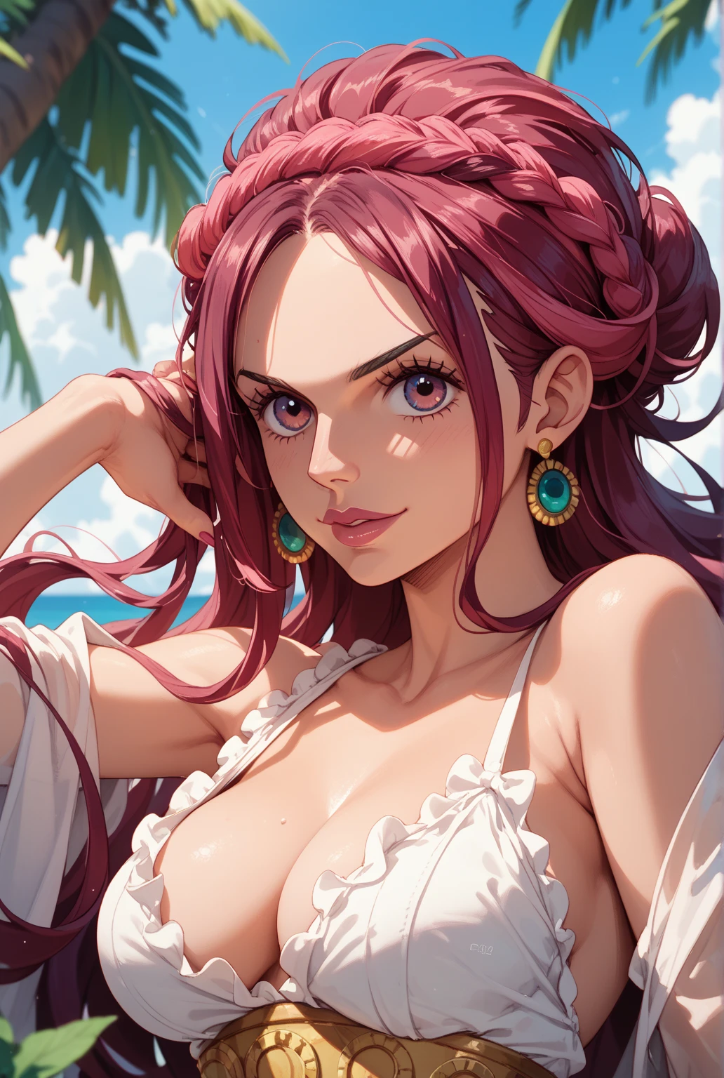 There's a woman holding a teddy bear on the beach, Retrato realista kawaii, Linda garota de anime, visual de anime de uma linda garota, arte cg de anime suave, obras de arte no estilo de guweiz, portrait of Linda garota de anime, retrato fofo, lindo retrato de anime, linda garota de anime, Linda garota de anime portrait, estilo anime 3 d realista