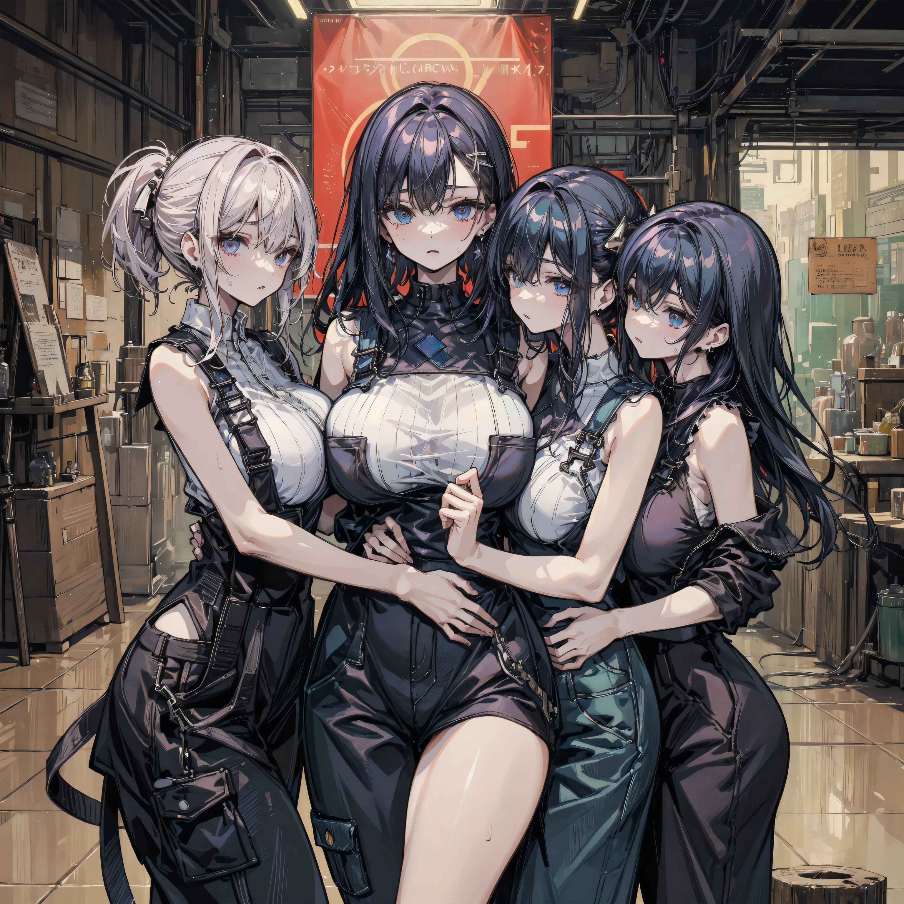 (masterpiece, Highest quality), (Ultra-high resolution, 8K RAW Photos, Photorealistic:1.5, ,(Showing off your breasts:1.6),Fabric Shading, Thin contours), Beautiful mature woman preparing a tea party in the garden, (Tea set, you can, Tea cup, Some cakes on a plate), Gothic Table, 伝統的なダークブラウンのMaid clothesを着用, Maid clothes:1.2, ,(Showing off your breasts:1.3),Long Flared Skirt, apron, tall and leggy, Long white hair, Wearing borderless grass, (Mature Woman:1.5, 28 years old, alone), (Large Breasts, Saggy breasts, big , Tight waist), (Long white hair, Hair on one eye, Updo, Side Lock, ,(Showing off your breasts:1.6), Asymmetrical Hair, Wavy Hair), (Bright Eyes, Detailed eyes, A face with attention to detail, perfect face shape, Bloodshot eyes), (A seductive smile, Half-close your eyes), (Looking at the audience:1.3), (Dynamic Angle, Thigh Focus, From side to bottom:1.2), ((Correct Anatomy:1.5, The right move)), (Ideal body proportions), Outdoor, Glass Garden, ,(Showing off your breasts:1.6),((Nipples、Areola)),